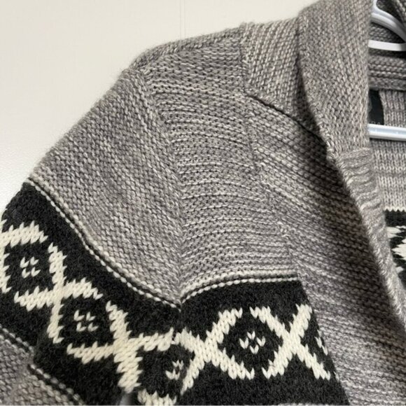 Sansara Gray Nordic Wool Blend Knit Cardigan US M - Picture 4 of 7